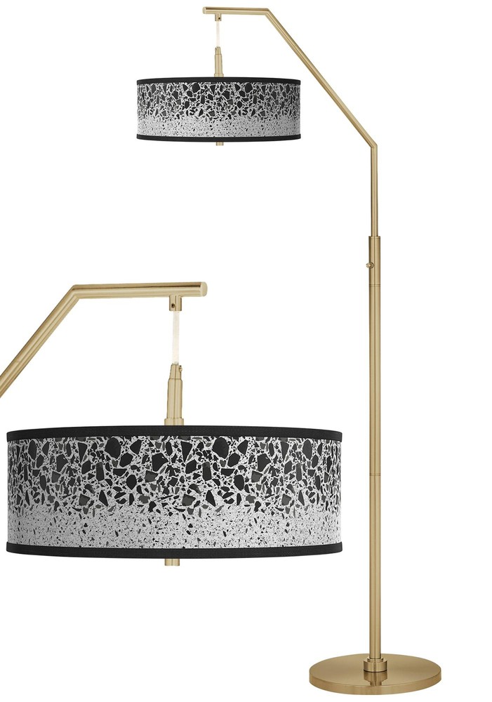 Terrazzo Giclee Warm Gold Arc Floor Lamp