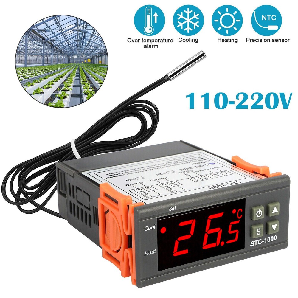 110V AC STC-1000 Digital Temperature Controller with Sensor-image