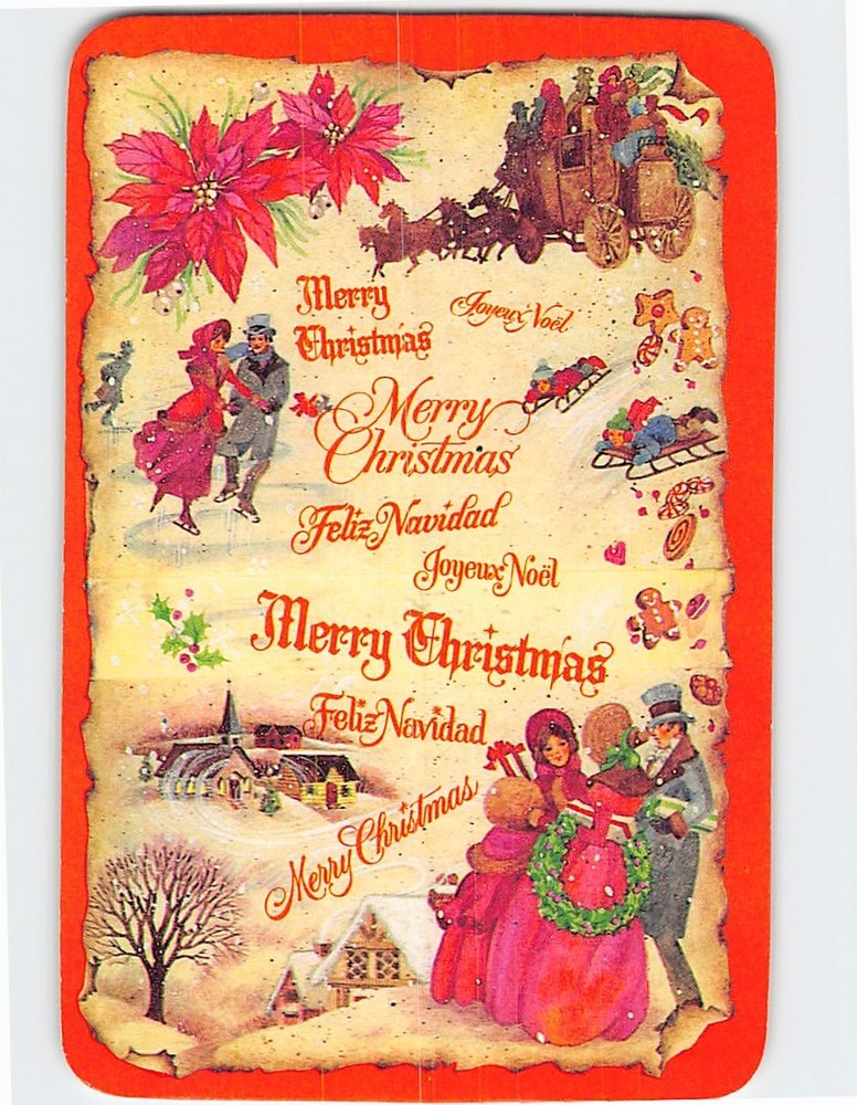 Postcard Merry Christmas Greeting Card
