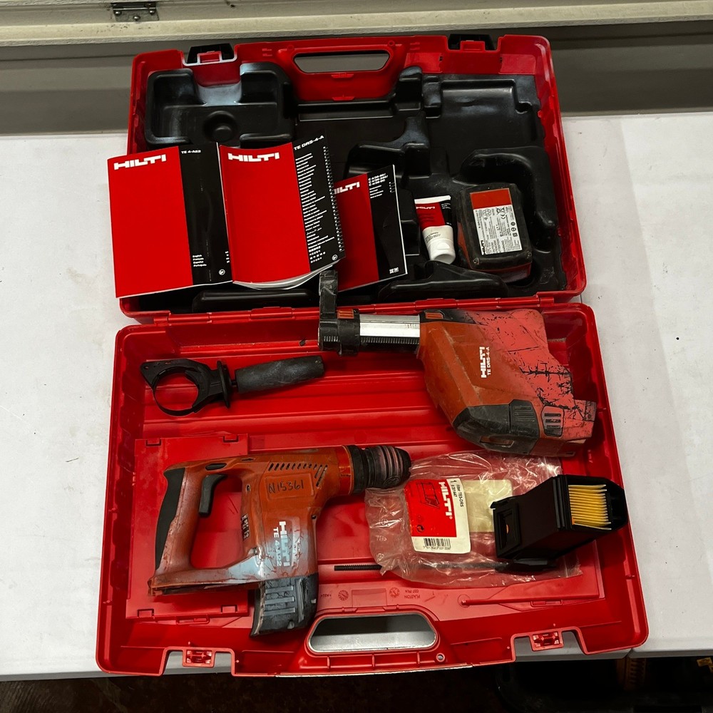 Hilti TE 4-A22 Rotary Hammer Drill w/ TE DRS-4-A Dust Collection,B 22/5.2 & Case