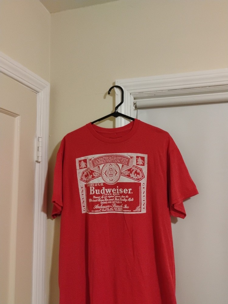 Budweiser Men's Large  Graphic Short Sleeve T Shirt