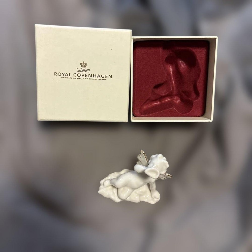 Royal Copenhagen Angel Figurine Ceramic White with Box