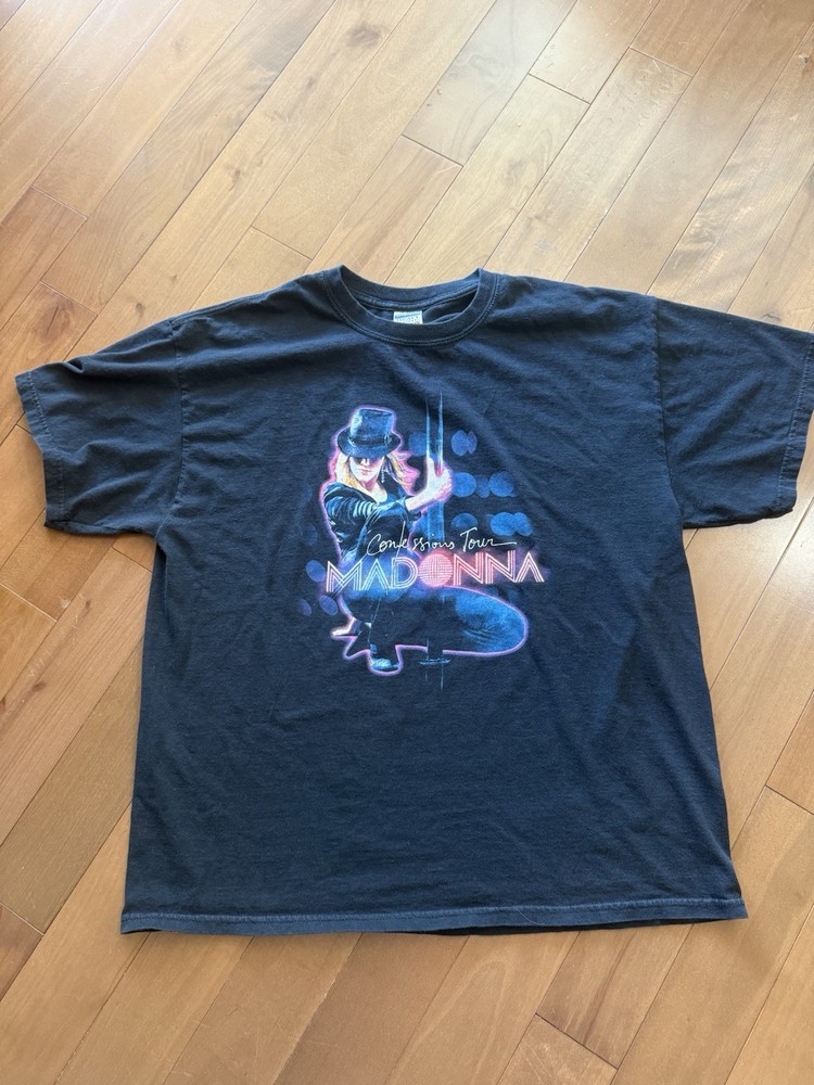 Vintage Madonna Confessions Tour Black Shirt Size XL 2006 Y2K Pop
