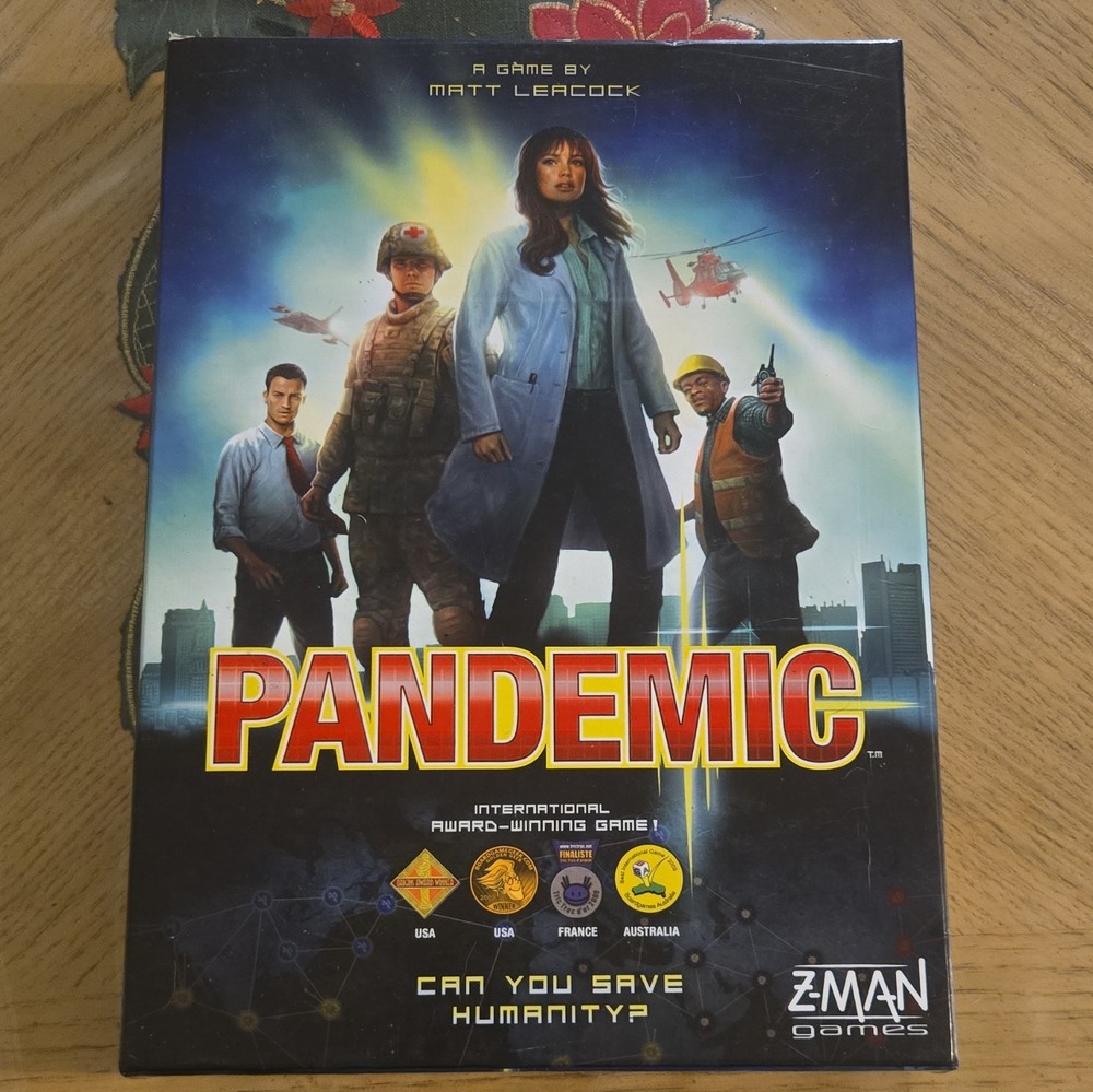 Z-Man Games Pandemic Board Game, Cooperative Complete Set, Role Cards