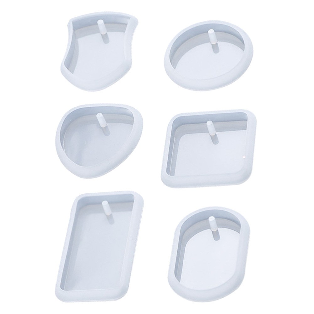 6 Pcs Pendant Tag Mold Miss Lovers Key Chains for Resin and Epoxy