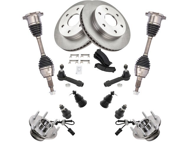 Front Brake Pad Rotor Axle Wheel Hub Kit fits Escalade 2002-2006 AWD 16PXJV