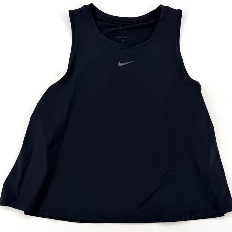 Nike One Dri Fit Tank Top Women XL Black Sleeveless Training NWT