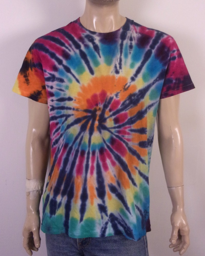 vintage 70s 80s single stitch Classic Tie Dye T-Shirt soft thin Jam Band SZ L