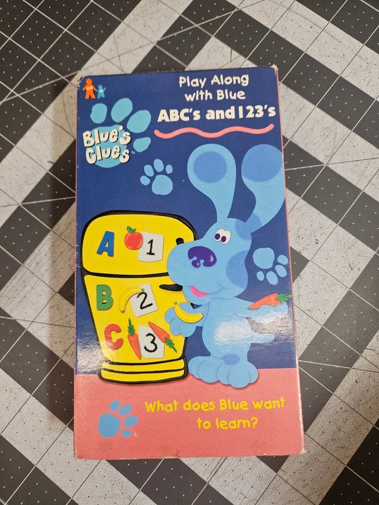 Blue's Clues Play Along with Blue ABC's and 123's VHS 1999 Kids Paramount