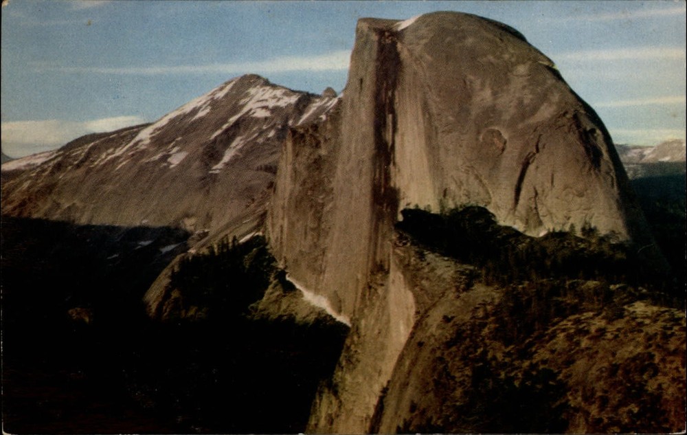 Yosemite Natl Park California Half Dome rock formation unused vintage postcard