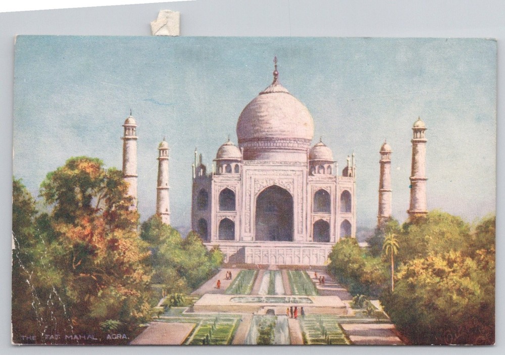 Vintage Raphael Tuck Oilette Postcard - Taj Mahal, Agra, India - Series 7237
