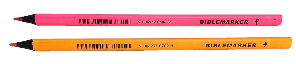 Lot of 6 Bible Markers/Book Highlighter Pencils NWOT Pink or Orange
