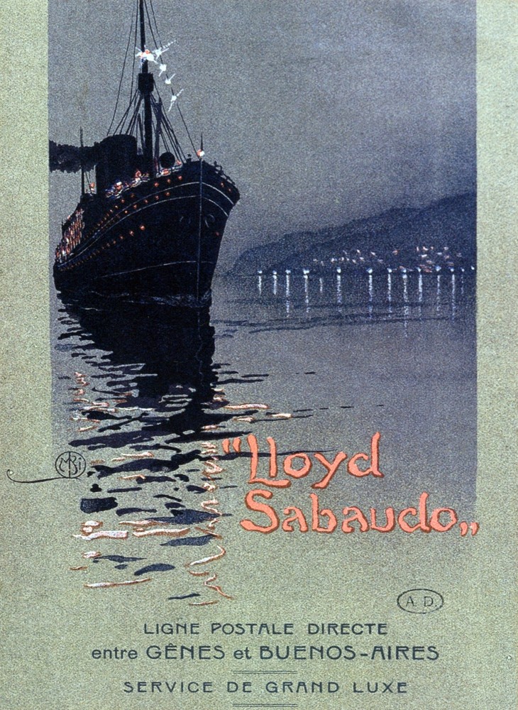 Decor Lloyd sabaudo German Travel Poster. Graphic Design. Home Wall Art. 2081