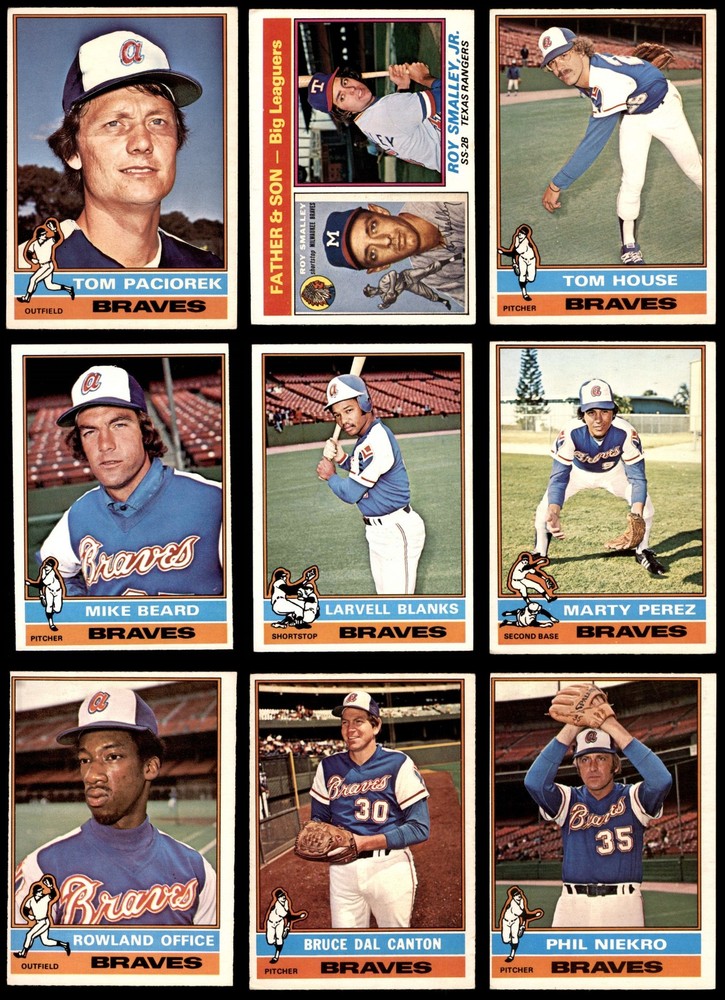 1976 O-Pee-Chee Atlanta Braves Near Team Set 4 - VG/EX 7241428 (16 / 31 cards)