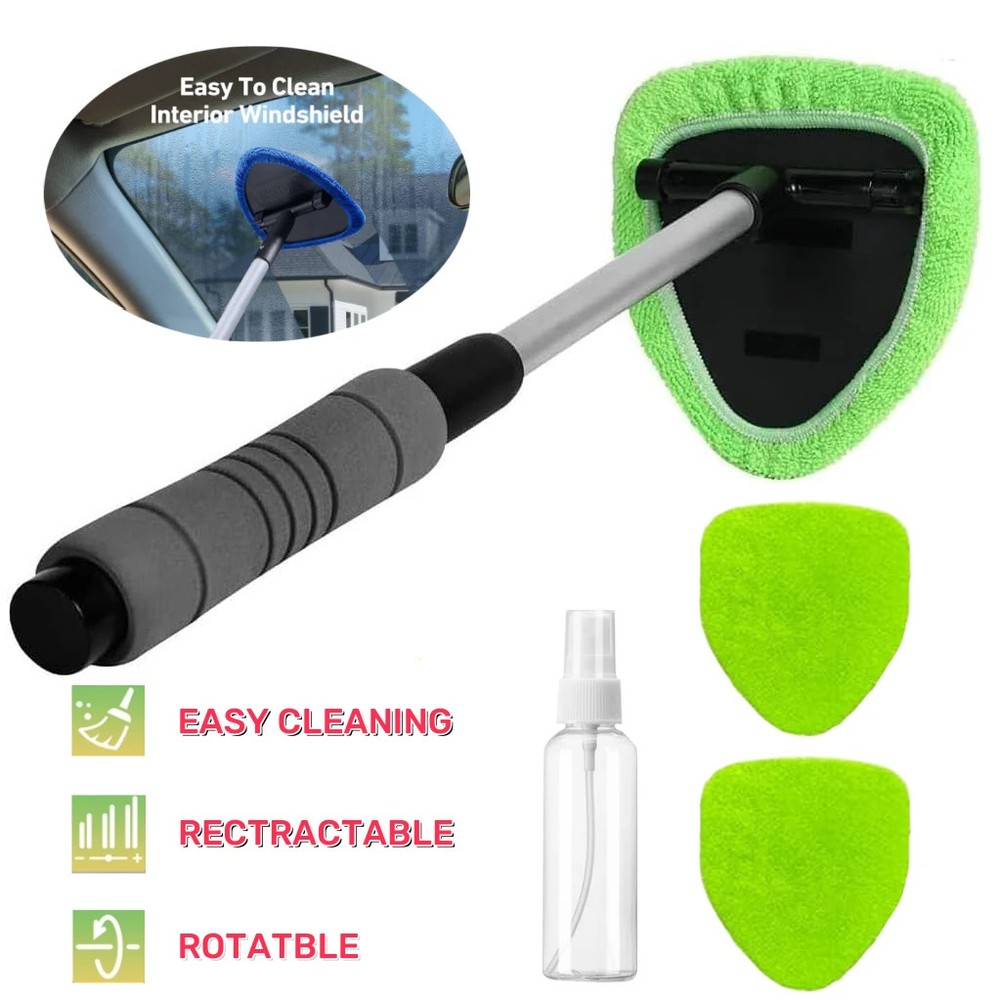 Windshield Cleaner Wand Microfiber CarlnsideWindow Cleaning Tool Anti Fog
