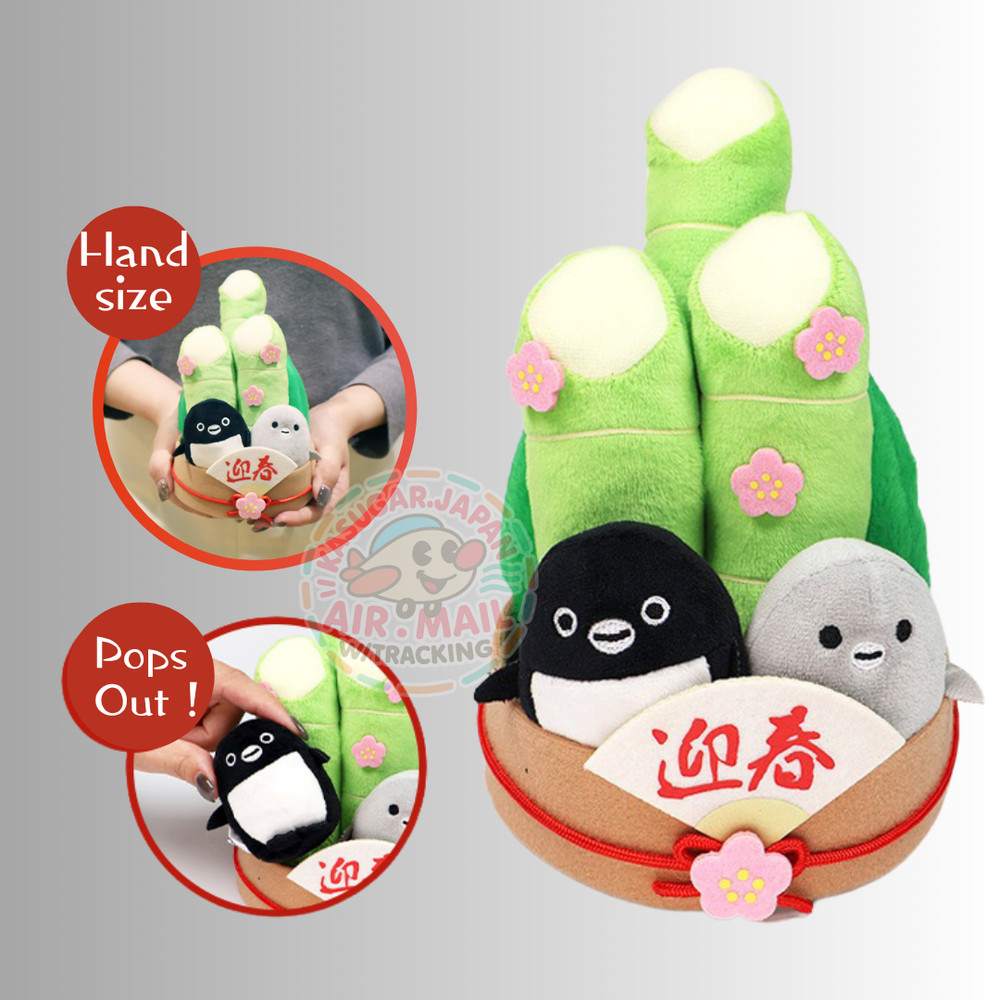 JR Suica Card Penguin Kadomatsu Plush Japan Exclusive New Year Decoration