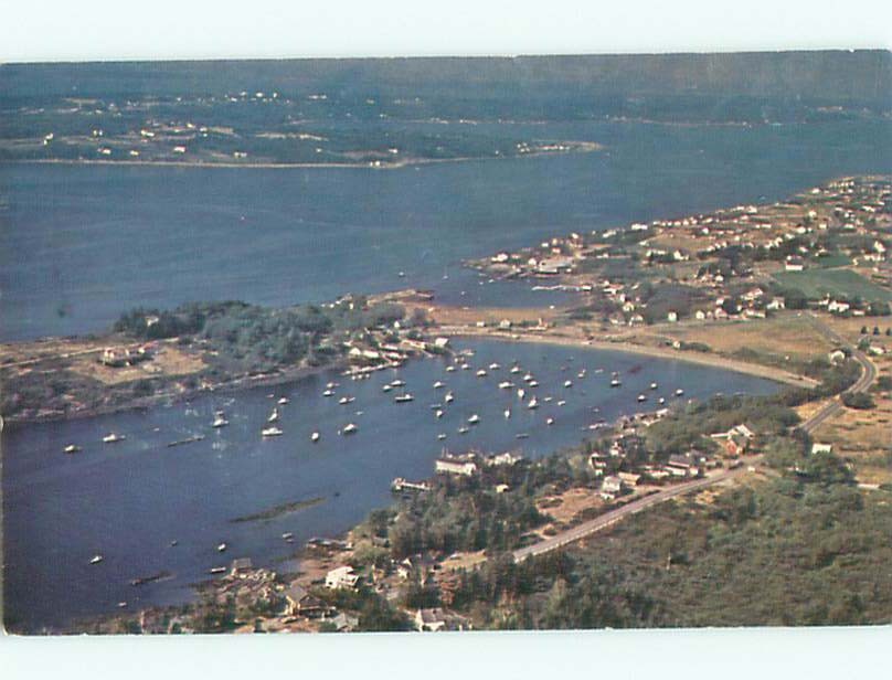 Pre-1980 AERIAL VIEW OF TOWN Bailey Island Maine ME n3249
