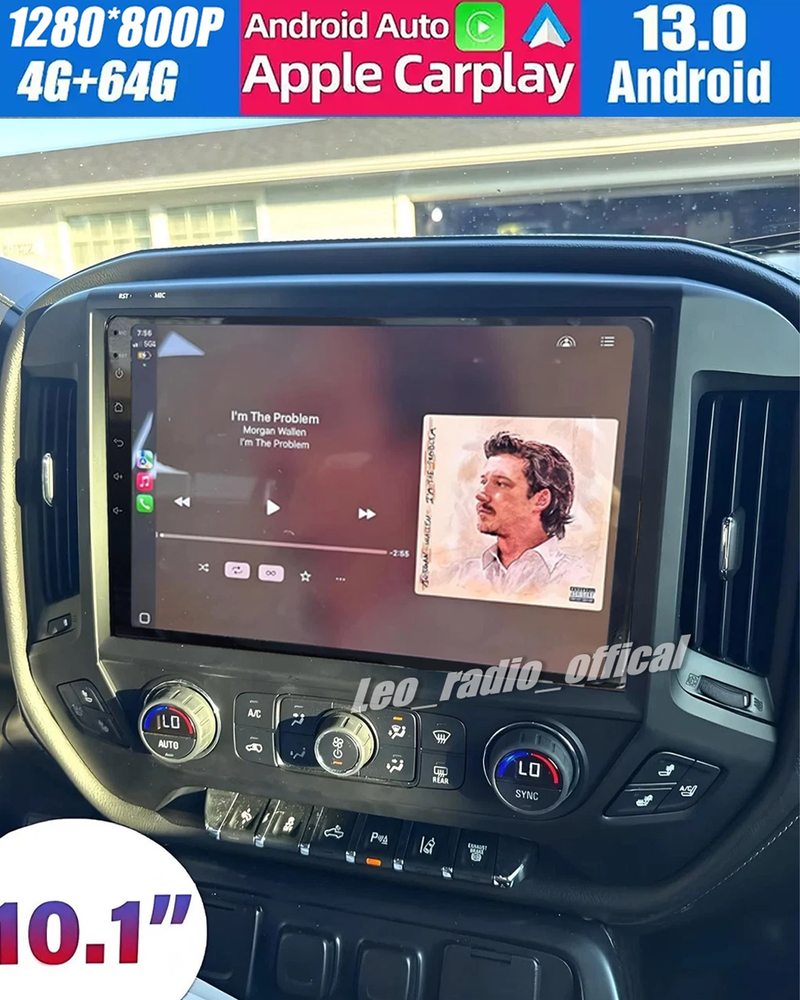 For Chevrolet Silverado 2014-2018 GMC Sierra Apple Carplay Car Stereo Radio GPS