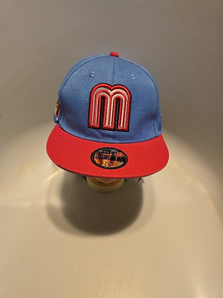 Mexico World Baseball Classic Light Blue & Pink Cap New Era 59FIFTY Size 7 3/8