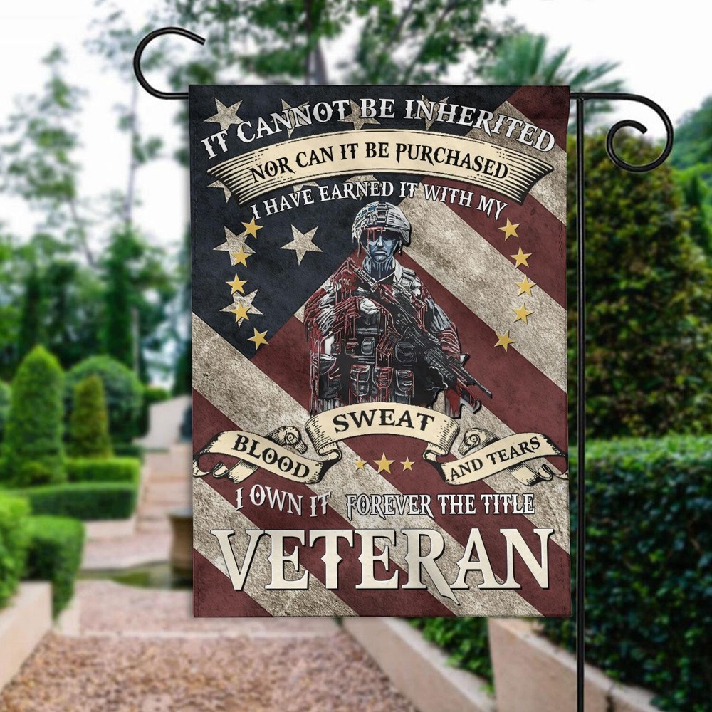 Veteran Owned Forever Patriotic American Soldier Flag