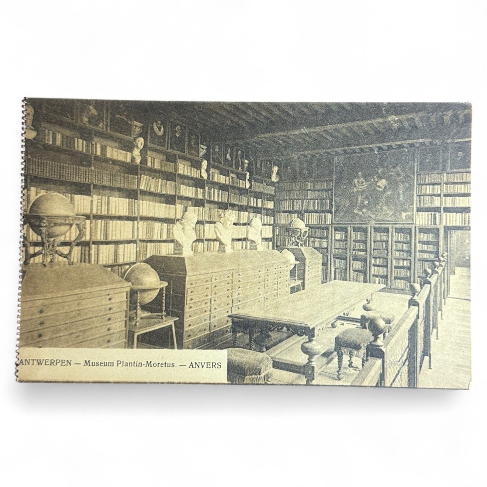 Vintage Postcard Plantin-Moretus Museum Library Antwerp Belgium USC Pre-Addresse