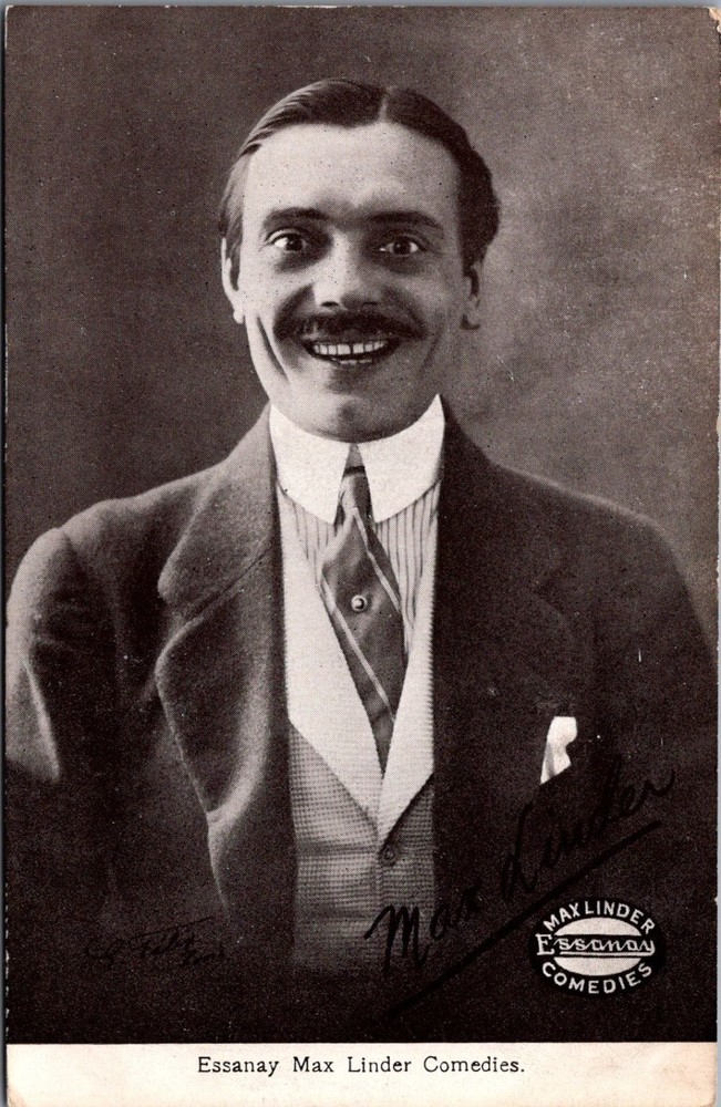 Max Linder Essanay Comedies RPPC Silent Film Star French Actor Postcard