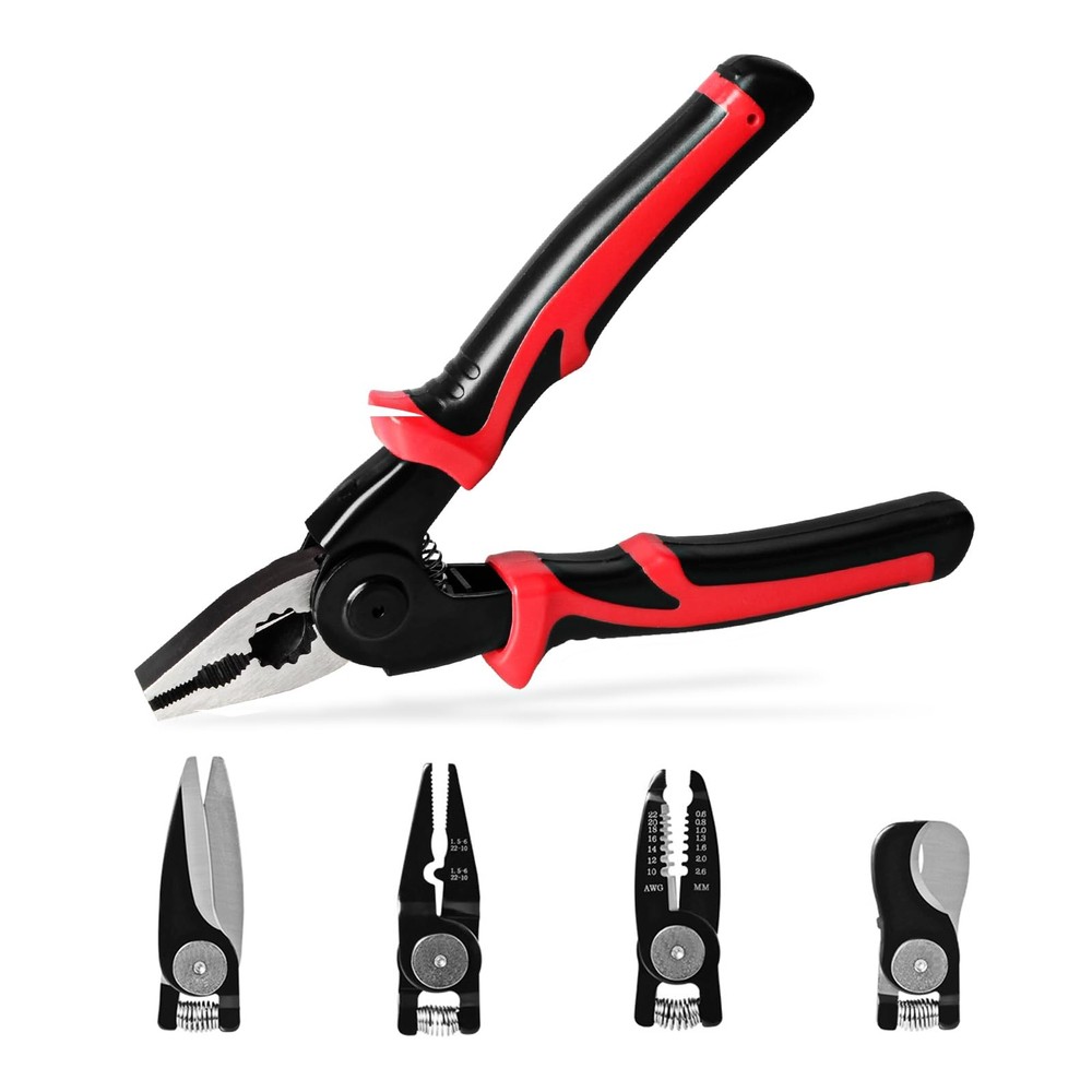 5-in-1 Multifunctional Plier Tool Set with Wire Stripper and Crimper