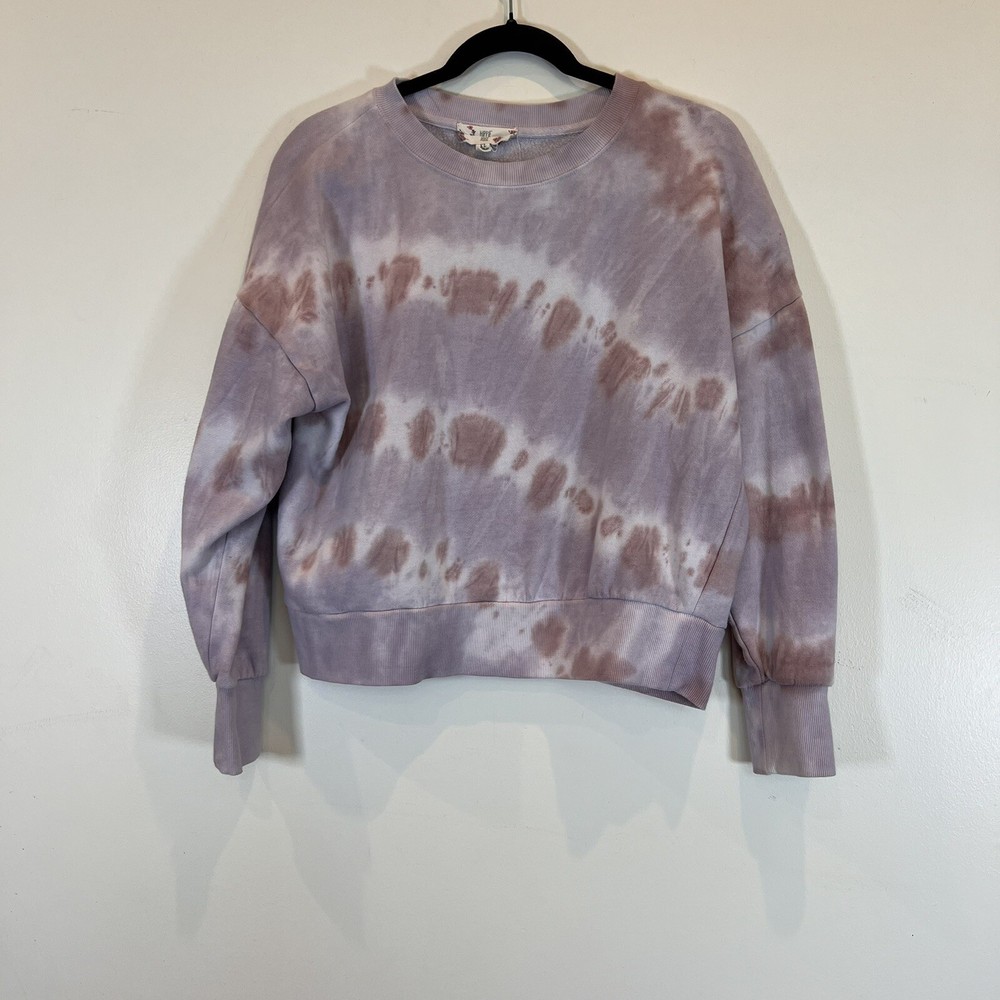 Hippie Rose Lavendar Haze Tie Dye Pullover Sweatshirt XL