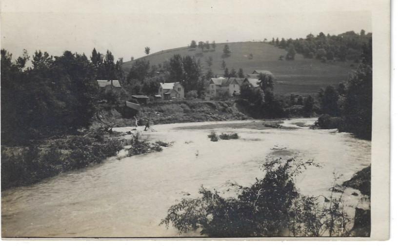 WESTFIELD PA RPPC 1916 Flood Pennsylvania Real Photo Postcard Wellsboro Pa