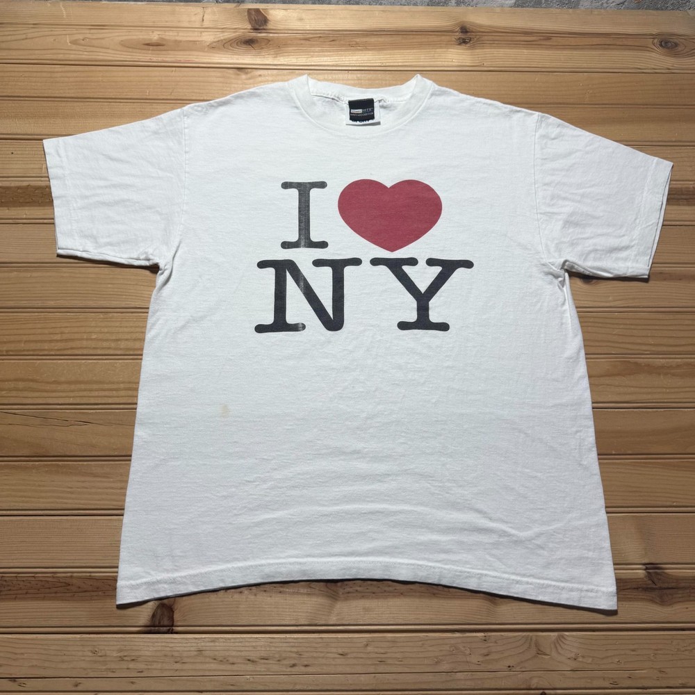 Vintage 90s I Love NY New York City Graphic Travel Tourist Souvenir Shirt Large