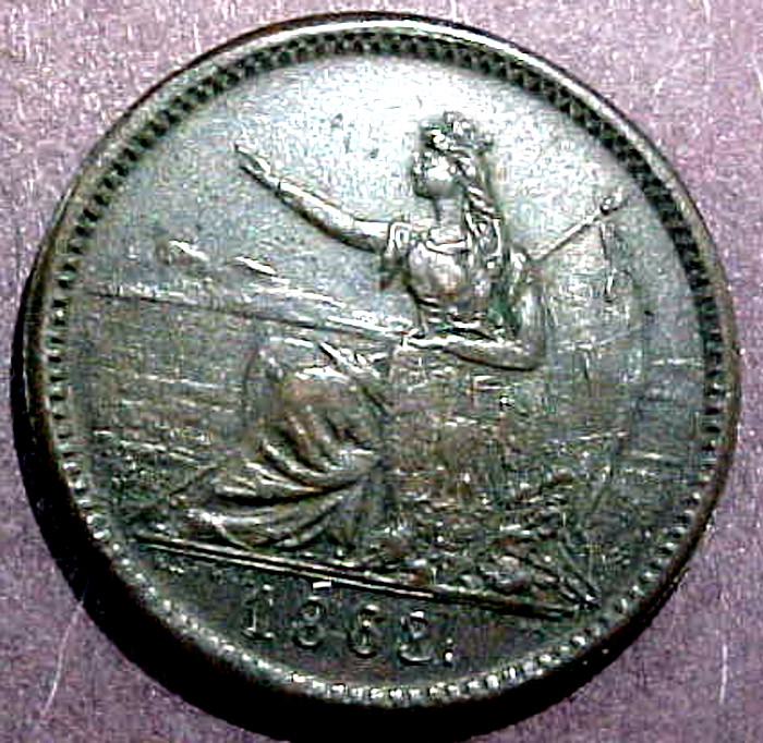 1863 Civil War Store Card Token ........Min. Bid .01 & No Reserve!