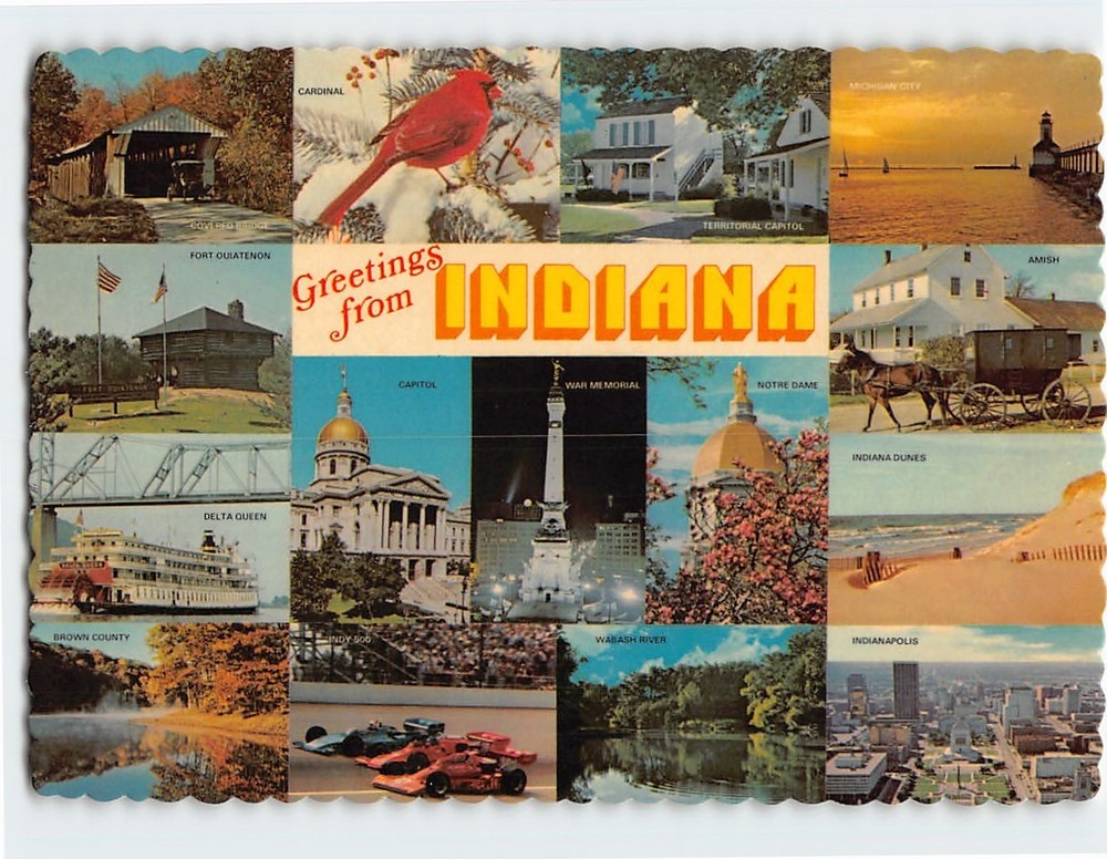 Postcard Greetings from Indiana USA