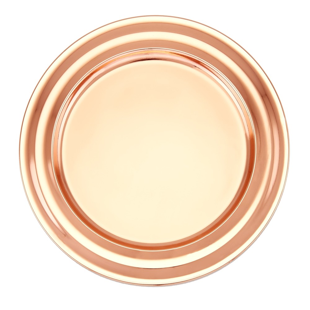 Old Dutch 13 In. Decor Copper Collar Rim Charger Plates (set of 6)