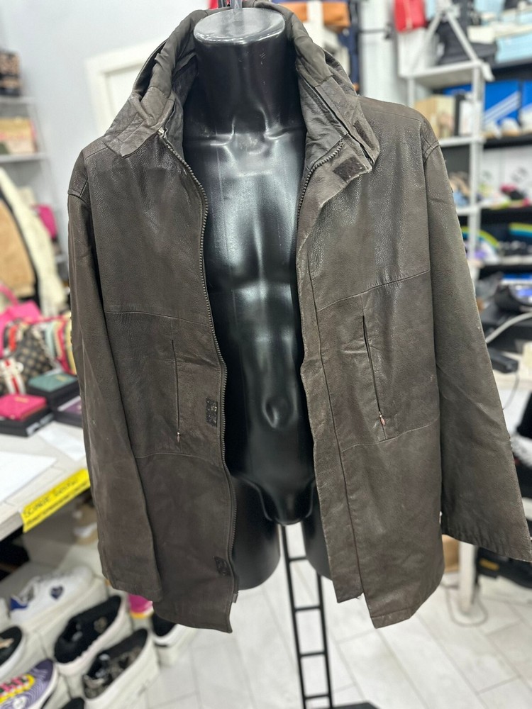 Vintage Conbipel Brown Leather Jacket for Men Size 54 LLV667