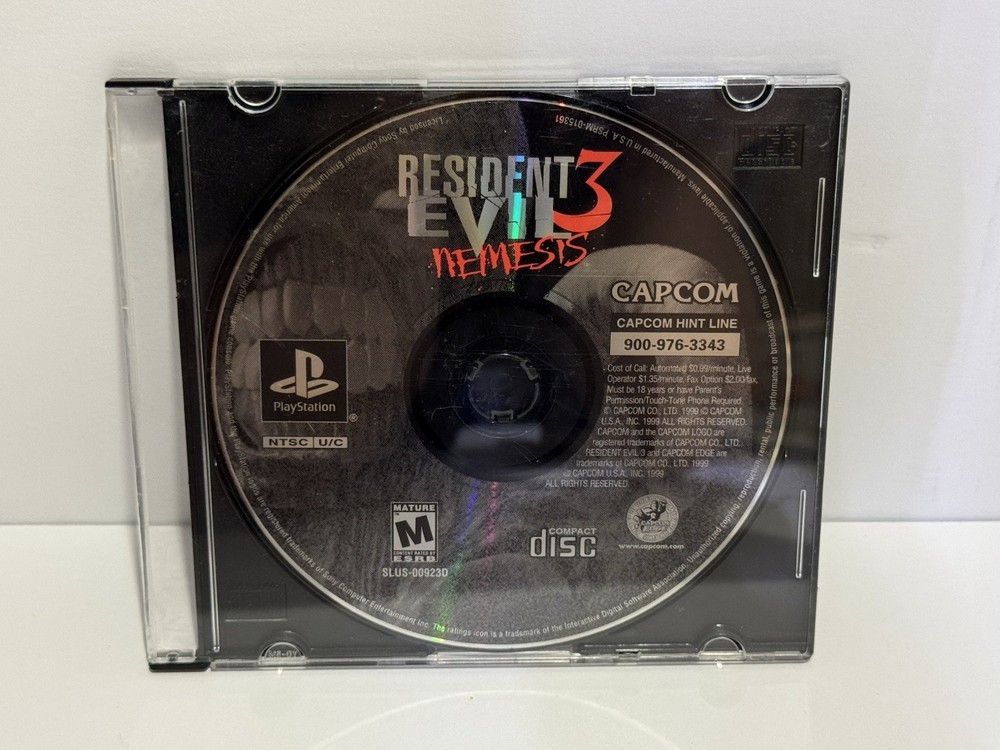 Resident Evil 3: Nemesis (PlayStation 1, 1999) disc only