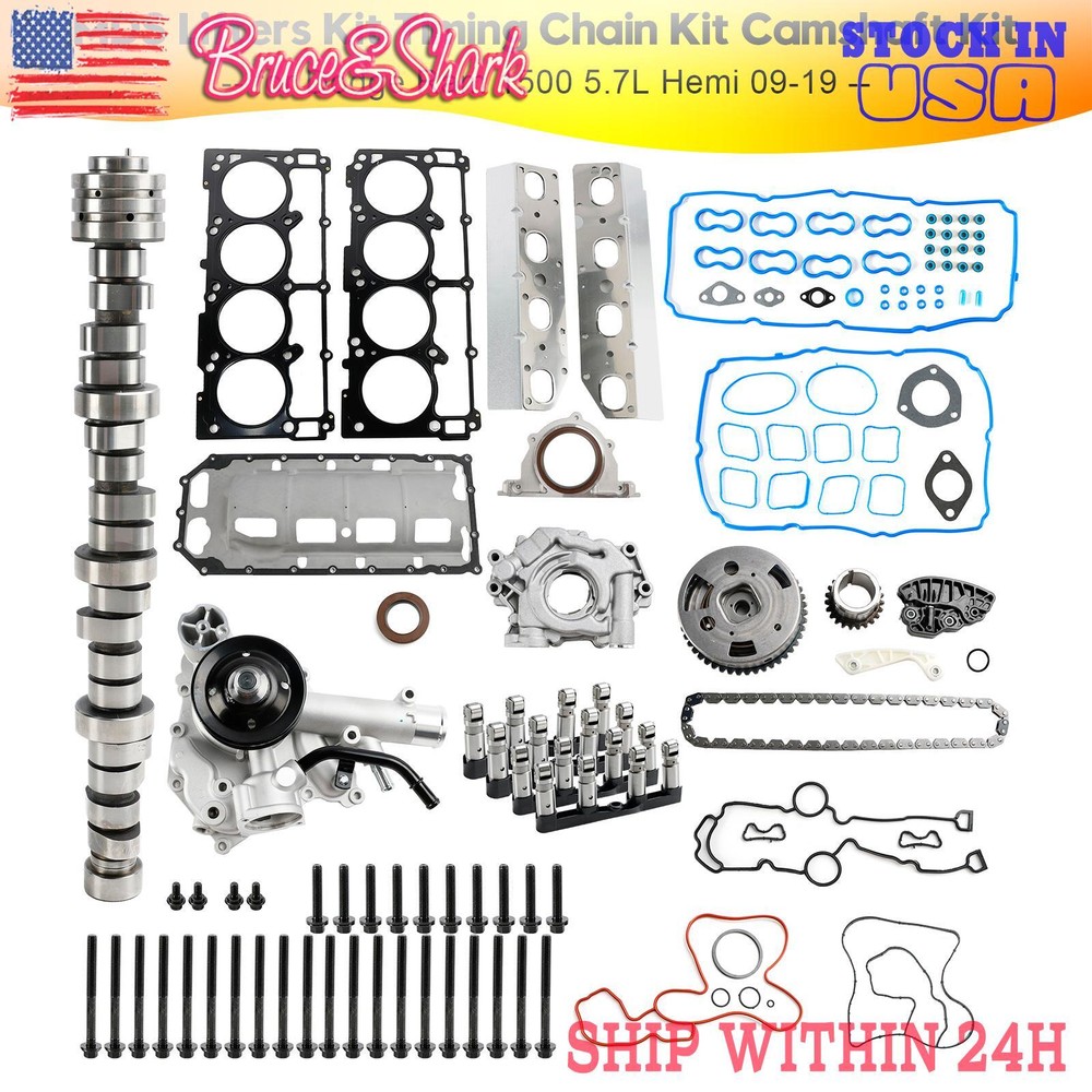 MDS Lifters Kit Camshaft Timing Chain Set for 2009-19 Dodge Ram 1500 5.7L Hemi