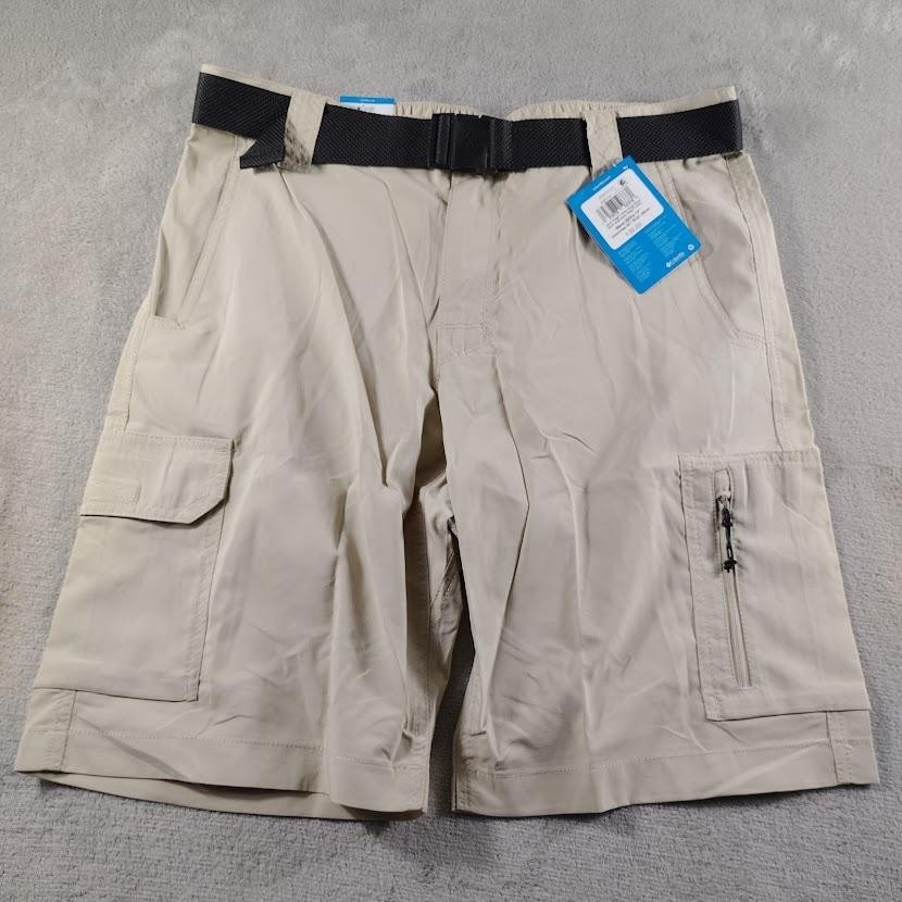 Columbia Silver Ridge Utility Cargo Shorts Mens 32 Khaki Omni Shade Hiking Trail