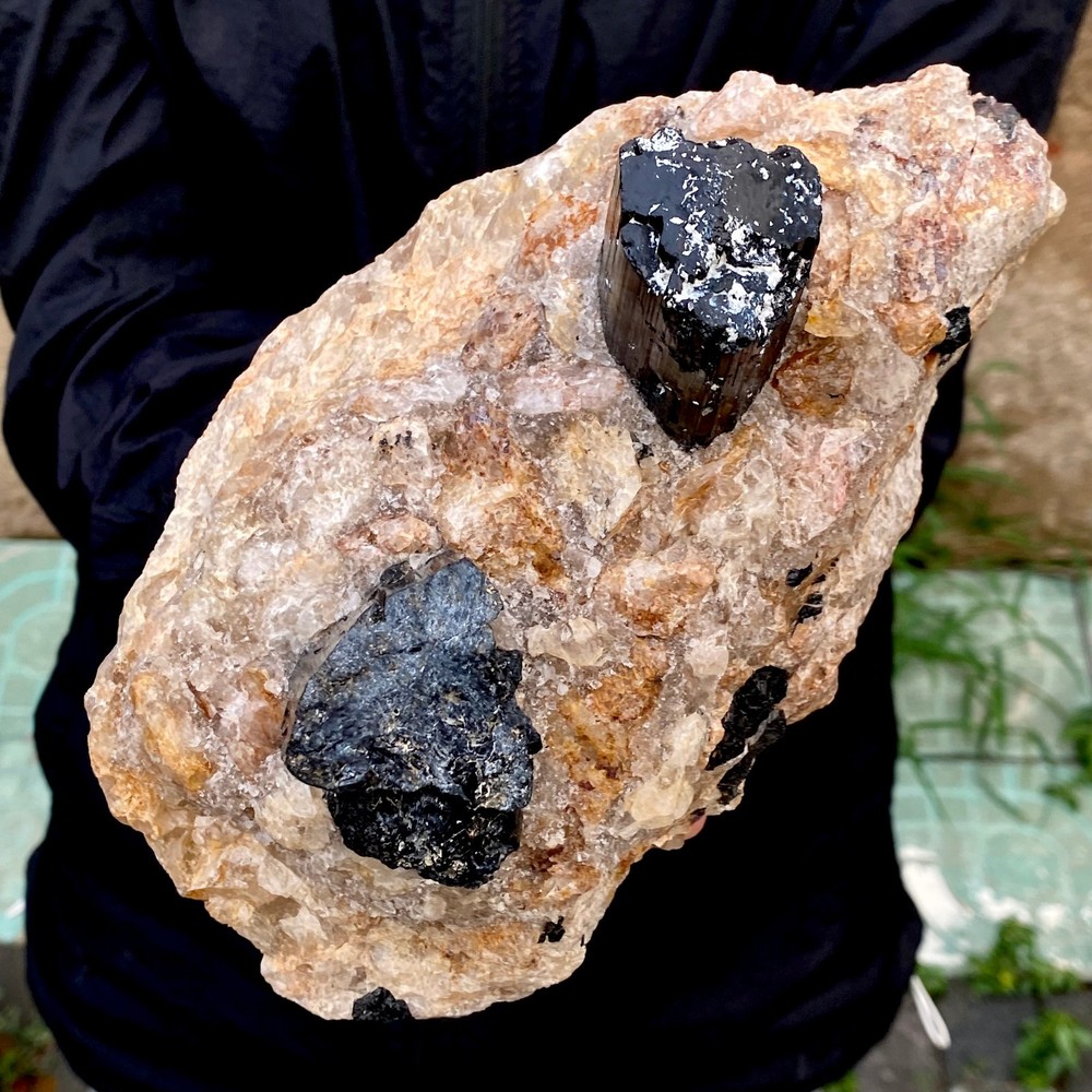4.69LB Natural Black Tourmaline Crystal Gemstone Rough Mineral Specimen