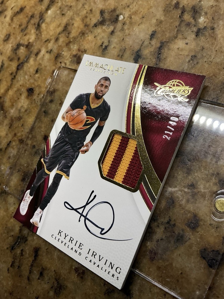2016-17 Panini Immaculate Kyrie Irving On Card GAME WORN Patch Auto # /40 Cavs