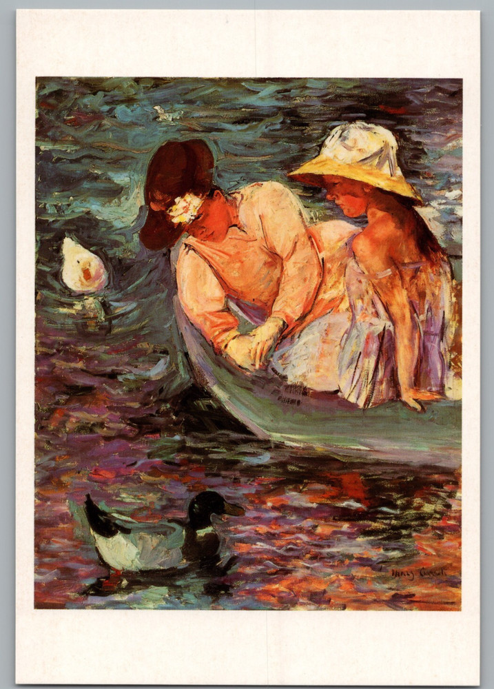 Summertime by Mary Cassatt Musee d'Art Americain Giverny France Art Postcard
