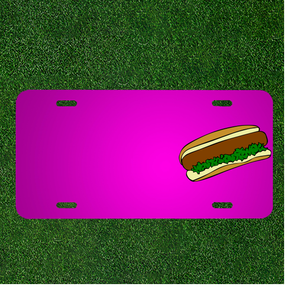 Design Your Custom Personalized Car License Plate with Add Names to Hotdog Snack Food Design