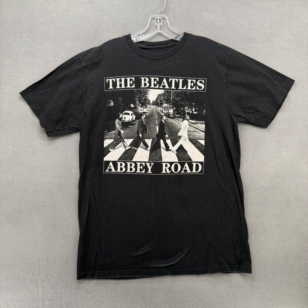 The Beatles T-Shirt Adult XL Abbey Road Graphic Black 2014 Apple Corps Cotton
