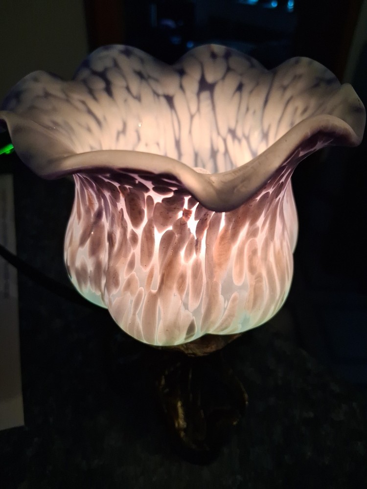 Tiffany Style Art Nouveau Tulip Glass Table Lamp / Night Light. Cute