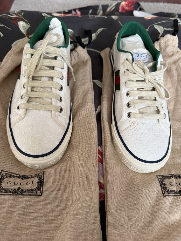 Women Gucci Tennis 1977 Sneaker Size 40R shoe fashion genuine