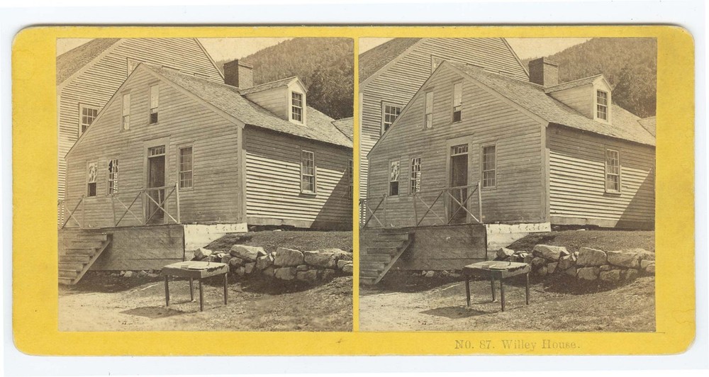 G3031~ NEW HAMPSHIRE – Willey House Exterior 1860s Stereoview – Kilburn