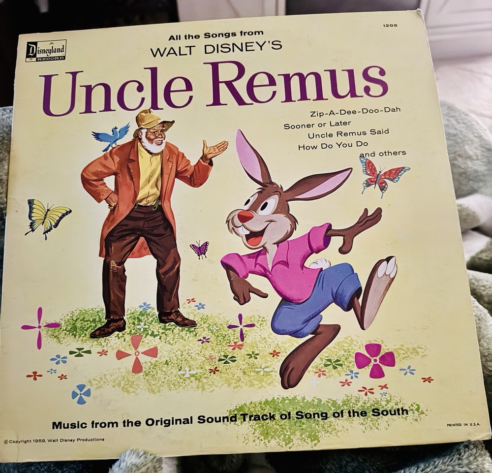 Walt Disney Uncle Remus LP Vinyl Record Disneyland Song Of The South RARE album