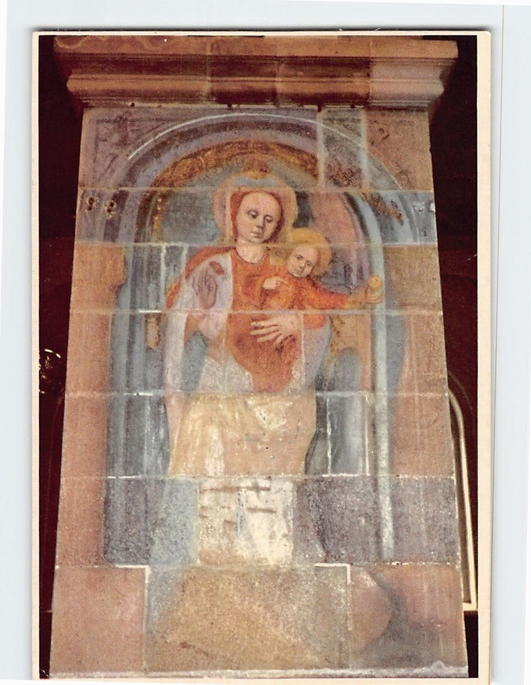 Postcard Painting of Virgin Mary & Jesus Ribe Cathedral Ribe Denmark