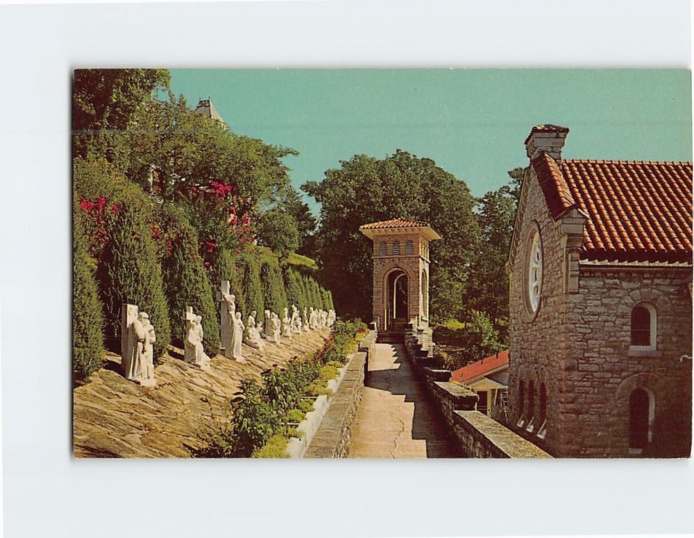 Postcard Station Of The Cross St Elizabeth's Church Eureka Springs Arkansas