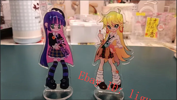 2Pcs/set Panty & Stocking with Garterbelt Acrylic Figure Standing Model