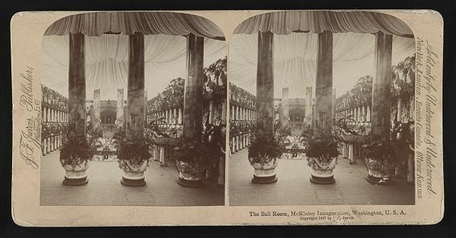 Photo:Washington DC McKinley Inauguration Ball Room 1897 Stereoview